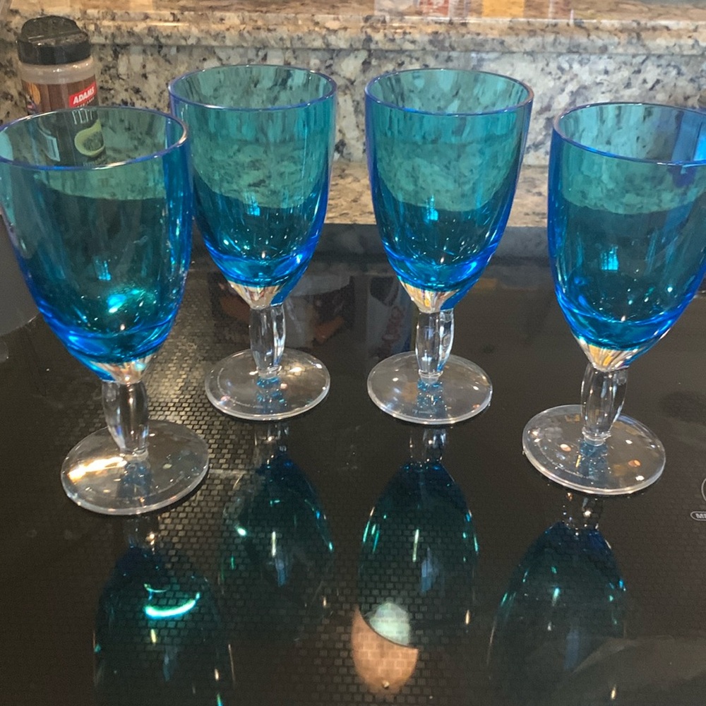 Four Acrylic water/ win glasses